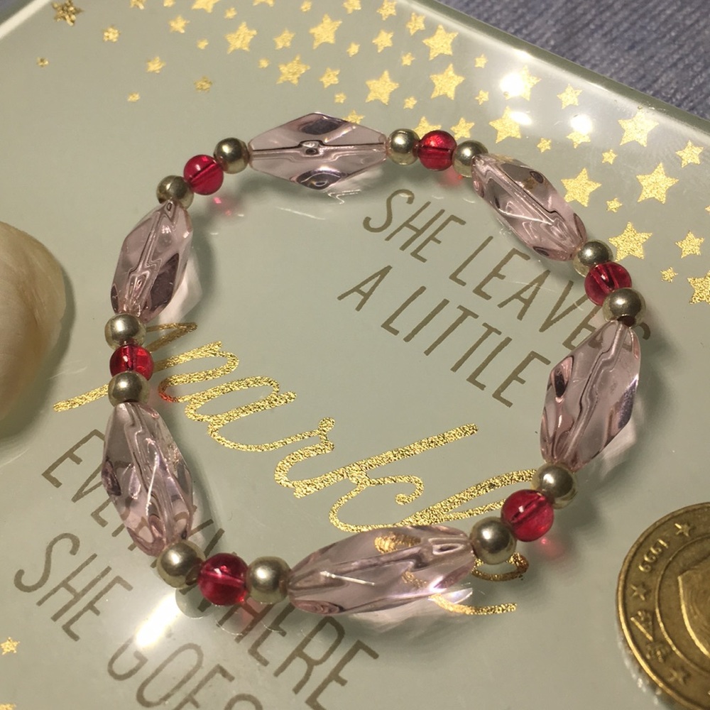 Beaded Bracelet - Pink - Picture 2 of 3
